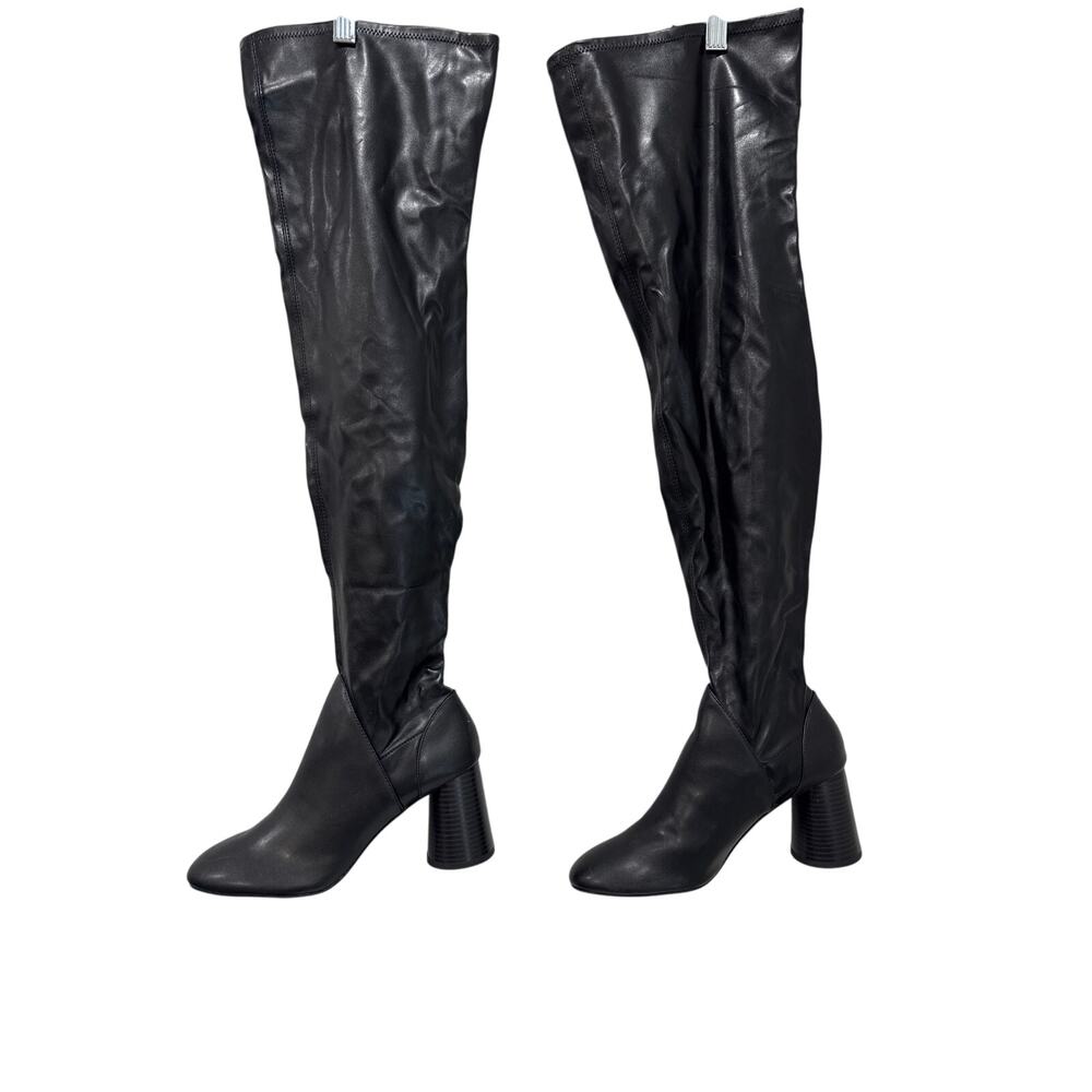 Zara Black Over-the-Knee Ankle Boots